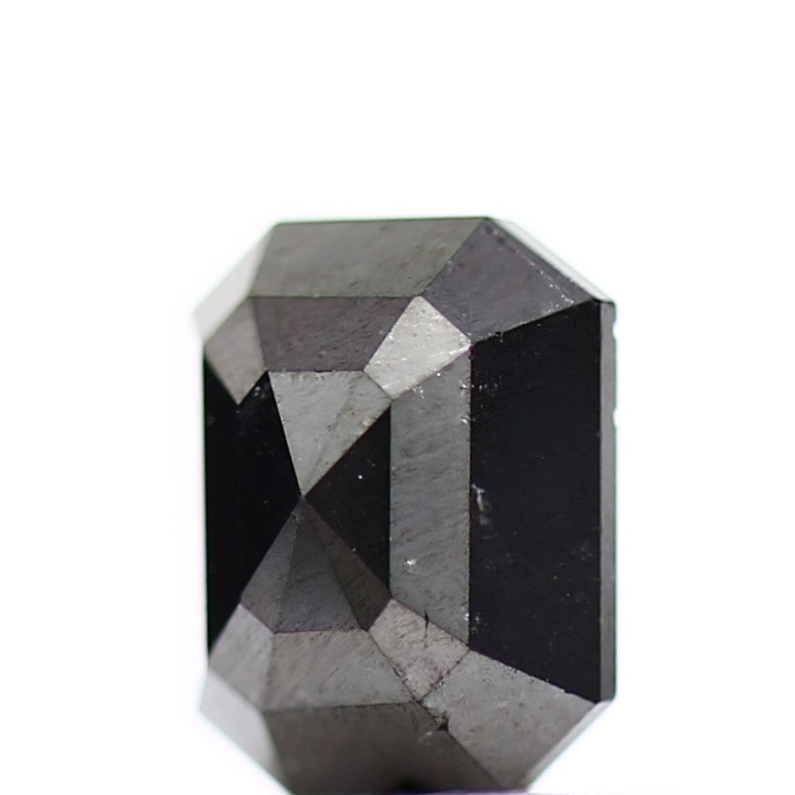 1.01 Carat 6.10 MM Natural Emerald Black Loose Salt and Pepper Diamond - Blackdiamond