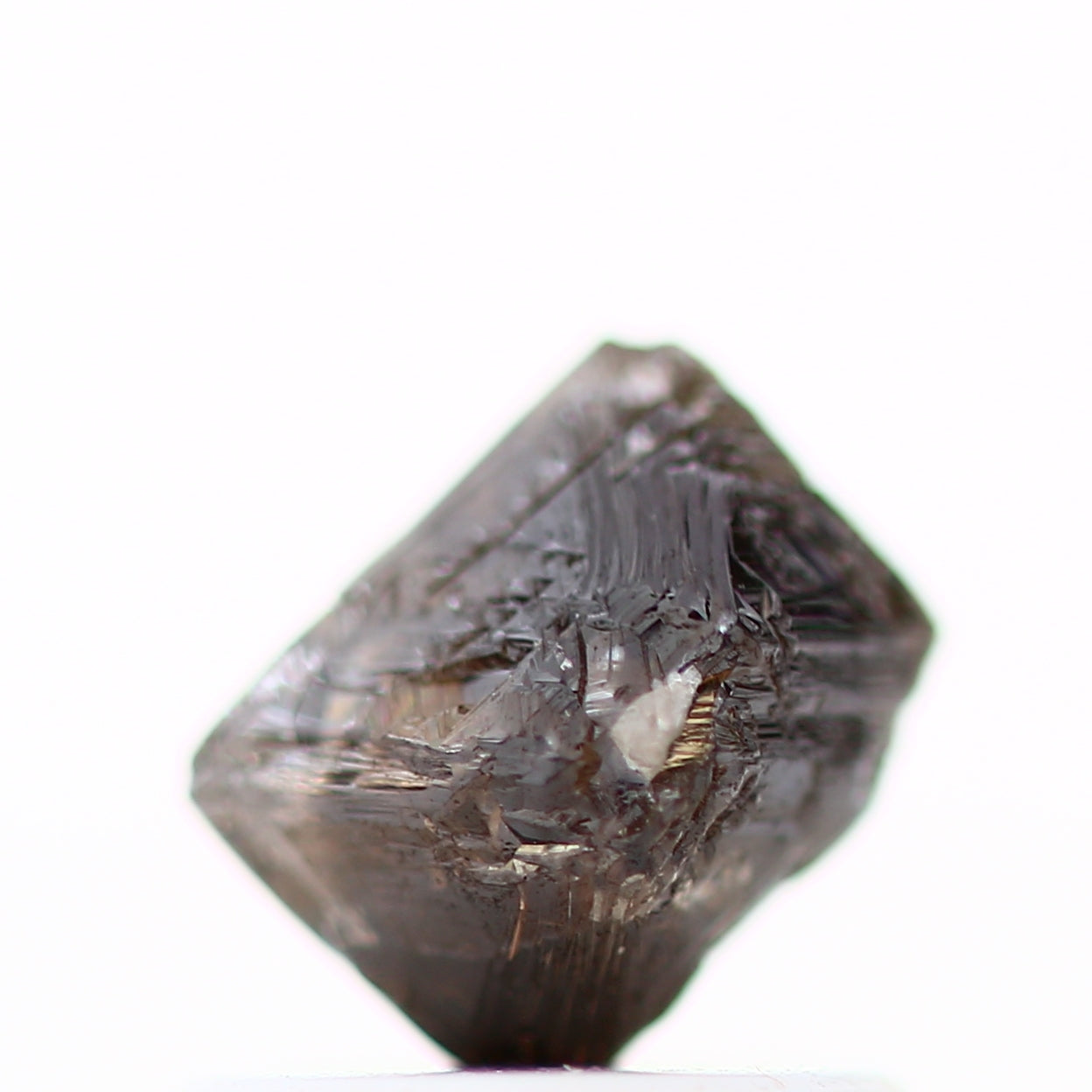 0.90 Carat Fancy Cognac Brown Octahedron Natural Rough Diamond 6 MM - Blackdiamond