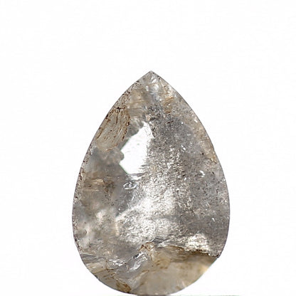 0.95 Carat Natural Pear Rosecut Gray Salt and Pepper Diamond SDM97