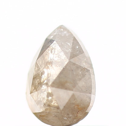 0.41 Carat Natural Pear Rose Cut Salt and Pepper Diamond SDM295