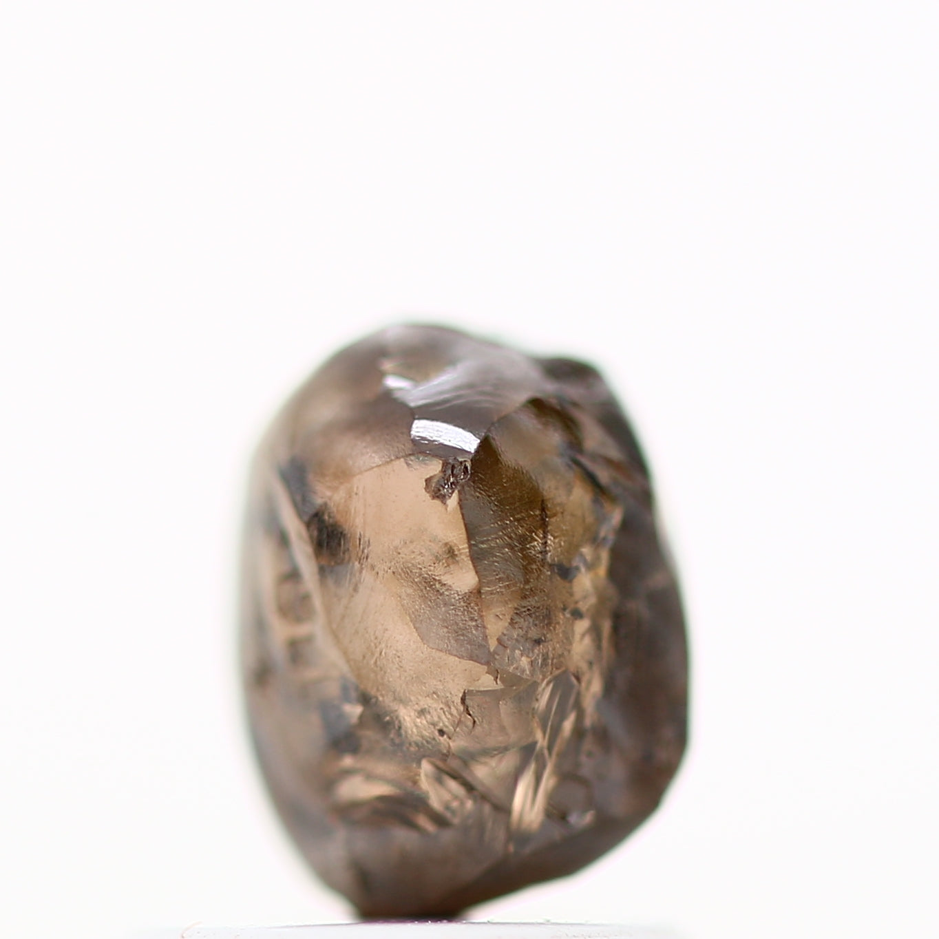 1.28 Carat Fancy Brown Crystal Uncut Raw Natural Diamond 6.10 MM - Blackdiamond