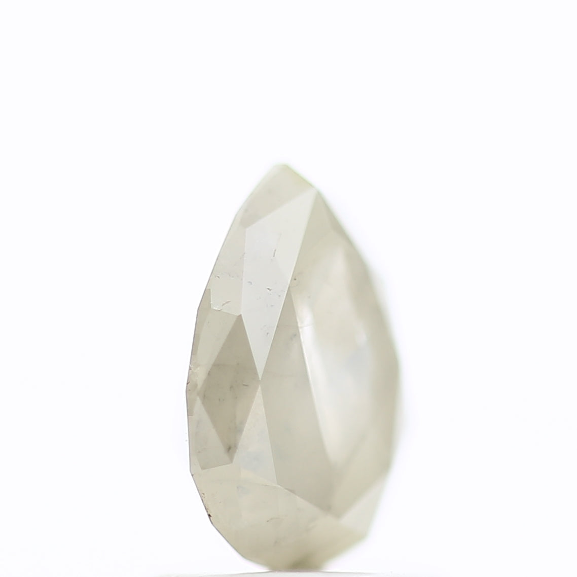 1.11 Carat Natural Grey Milky Pear Salt Pepper Diamond 7.72 MM