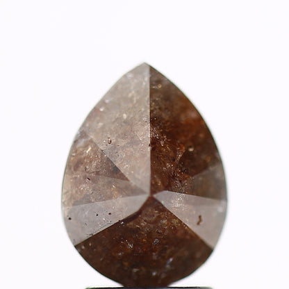 2.29 Carat Rustic Orange Pear Salt and Pepper Diamond 9.77 MM