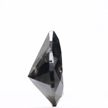 1.37 Carat Fancy Black Natural Pear Loose Diamond 9.10 MM