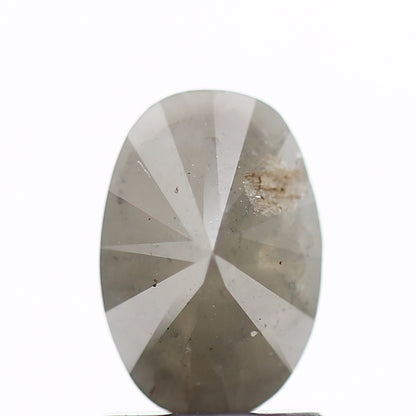 0.99 Carat Gray Oval Brilliant Cut Natural Diamond 8.3 MM