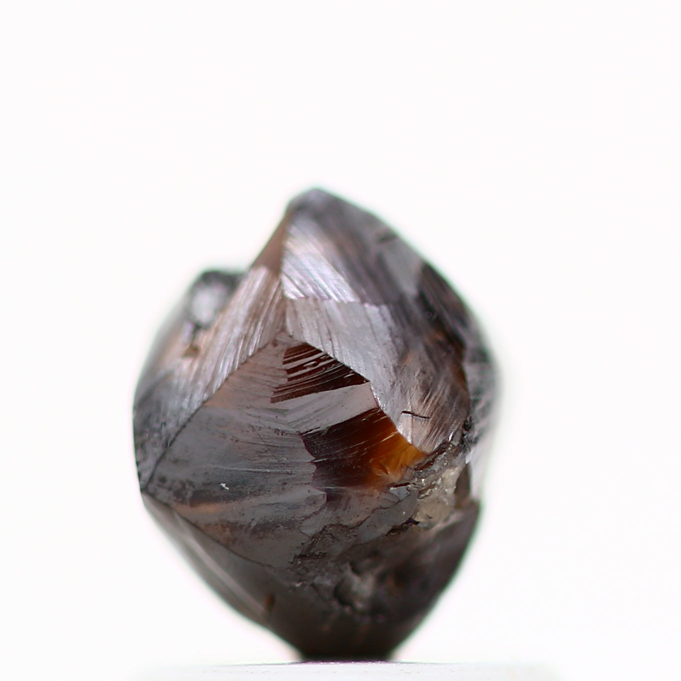 1.38 Carat Natural Fancy Cognac Brown Crystal Rough Diamond 6.35 MM - Blackdiamond