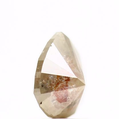 1.67 Carat Rustic Pear Brilliant Cut Salt and Pepper Diamond