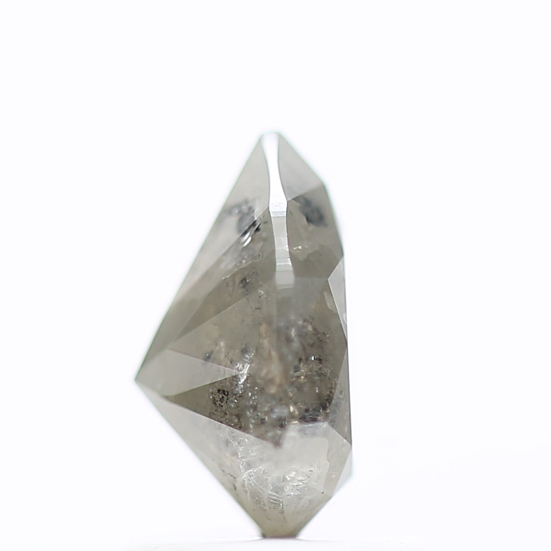 1.02 Carat Celestial Pear Salt and Pepper Natural Diamond 7.68 MM