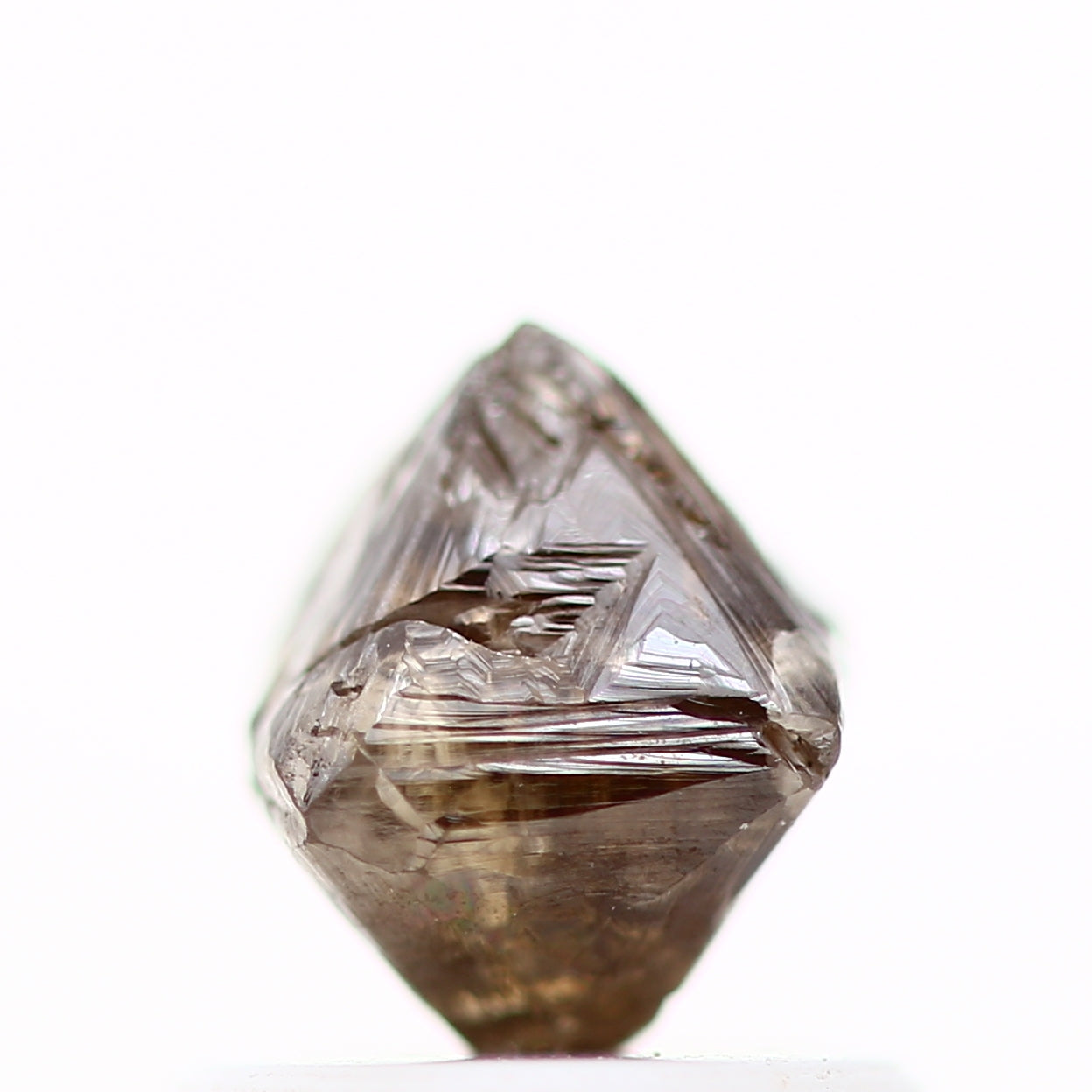 0.92 Carat Fancy Cognac Brown Octahedron Natural Rough Diamond 5.95 MM - Blackdiamond