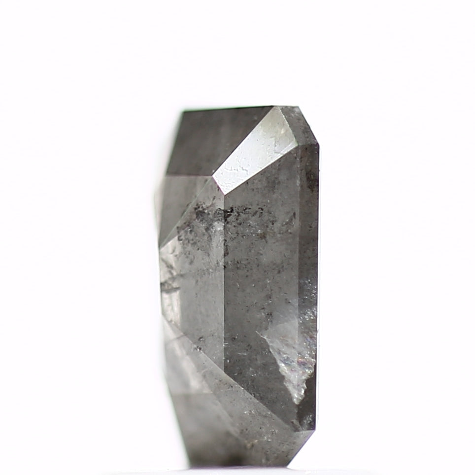 0.85 Carat 7 MM Natural Gray Emerald Loose Salt and Pepper Diamond - Blackdiamond