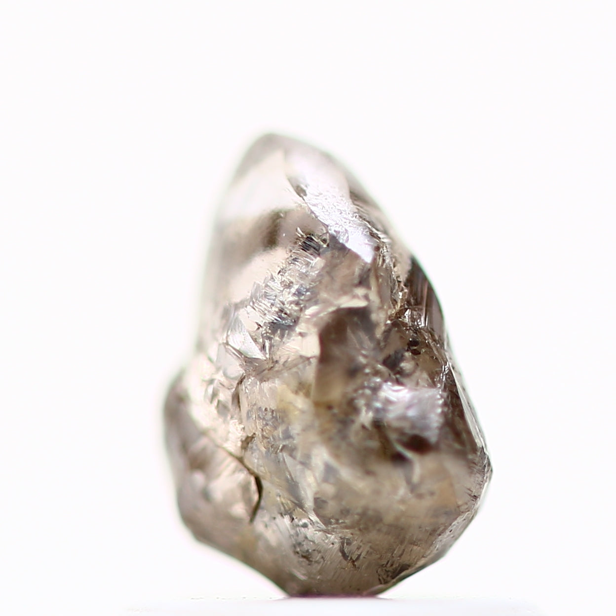 0.93 Carat Natural Champagne Brown Crystal Raw Rough Diamond 6.60 MM - Blackdiamond