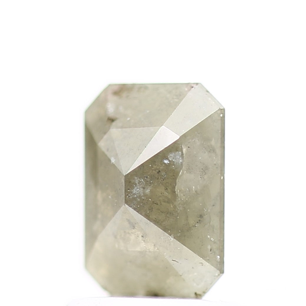 0.84 Carat 7 MM Natural Gray Emerald Salt and Pepper Loose Diamond - Blackdiamond