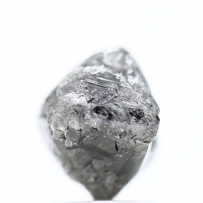 2.37 Tcw Octahedron Rough Black Diamond Gray Black Raw Mined Diamonds - Blackdiamond