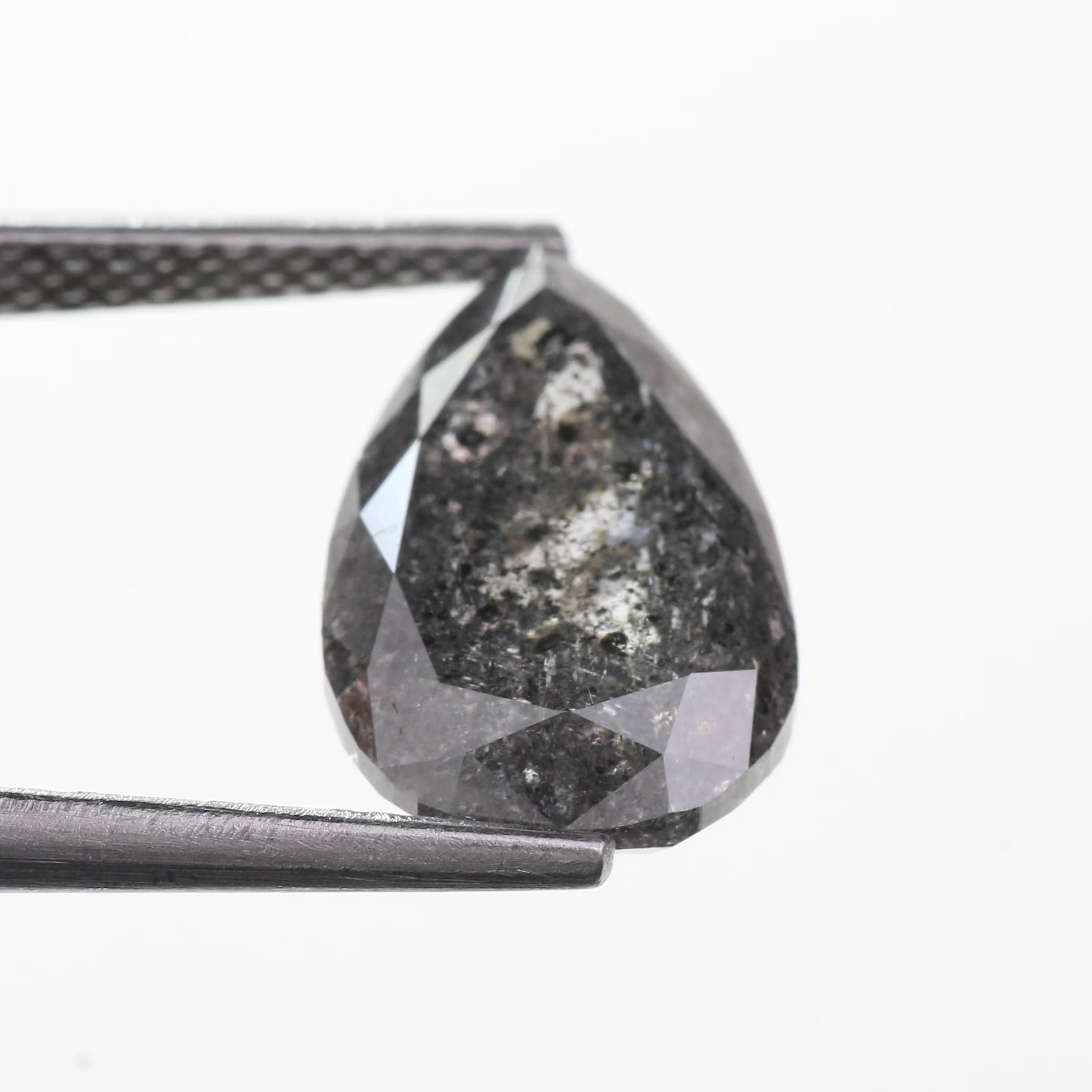 4.50 Carat Pear Salt and Pepper Diamond 13.20 MM