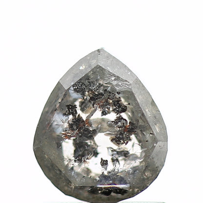 1.08 Carat Pear For Salt And Pepper Diamond Engagement Ring