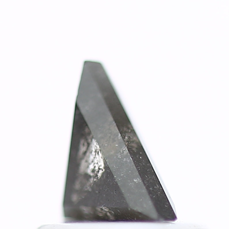 0.45 Carat 6.52 MM Natural Fancy Gray Triangle Salt and Pepper Diamond - Blackdiamond