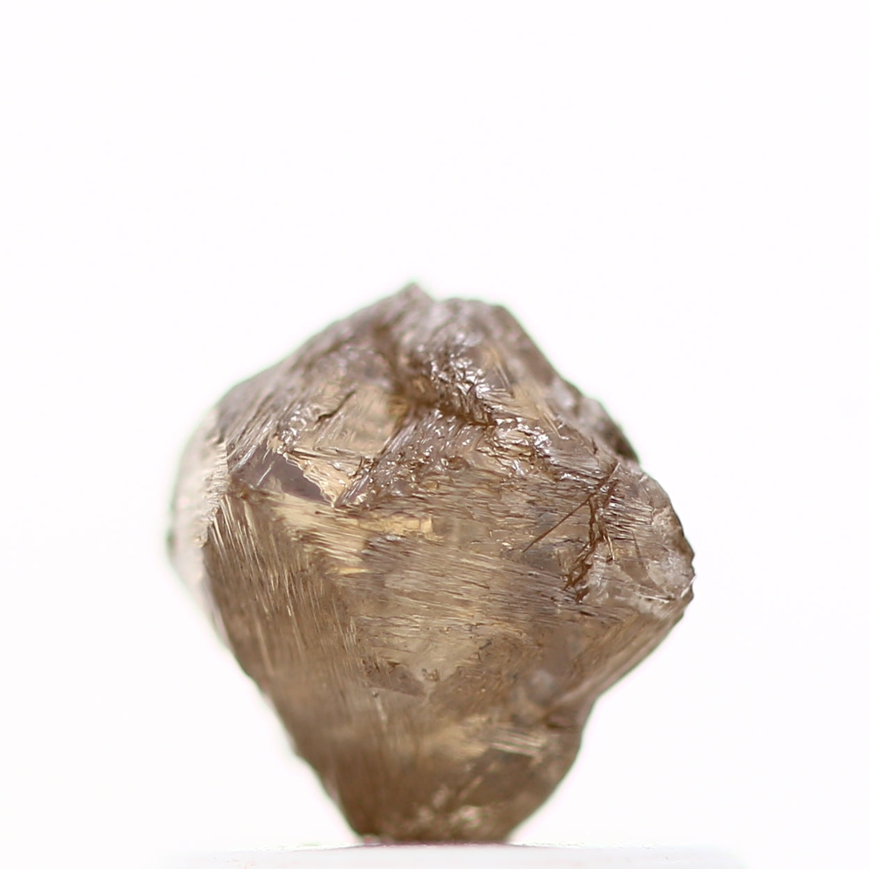 0.86 Carat Champagne Brown Crystal Uncut Rough Natural Diamond 4.90 MM - Blackdiamond