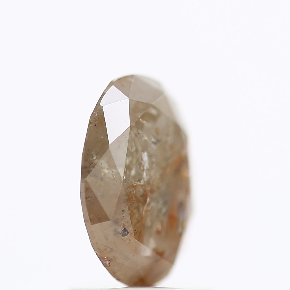 1.20 Carat Orange Brown Oval Salt & Pepper Diamond 8 MM