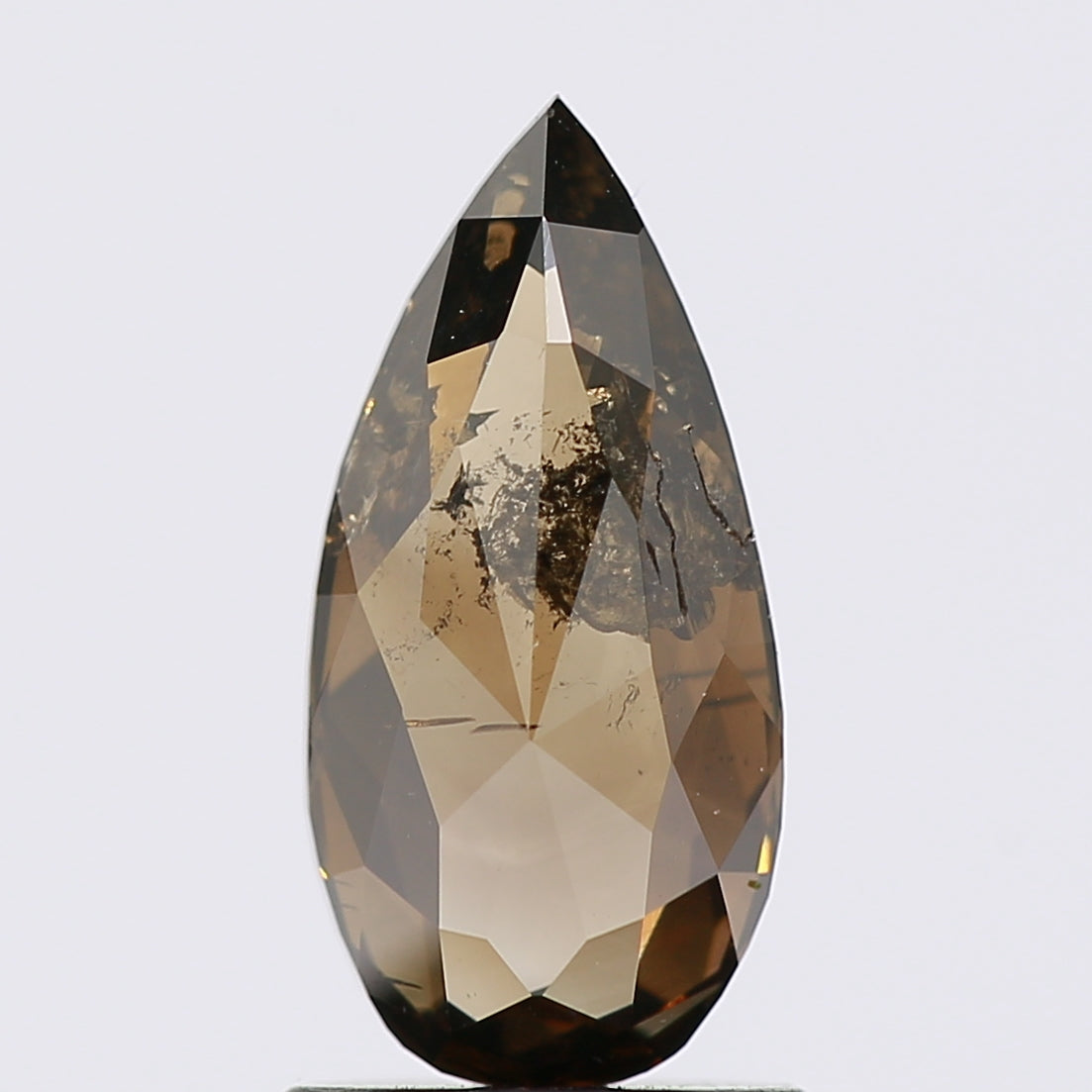 1.37 Carat Pear Cut Fancy Cognac Brown Rose Natural Diamond SDM1184