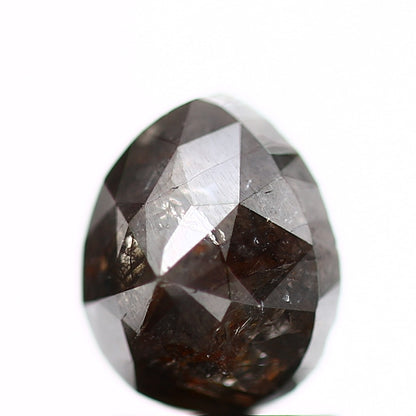 1.62 Carat Natural Pear Rosecut Pepper Black Loose Diamond SDM891