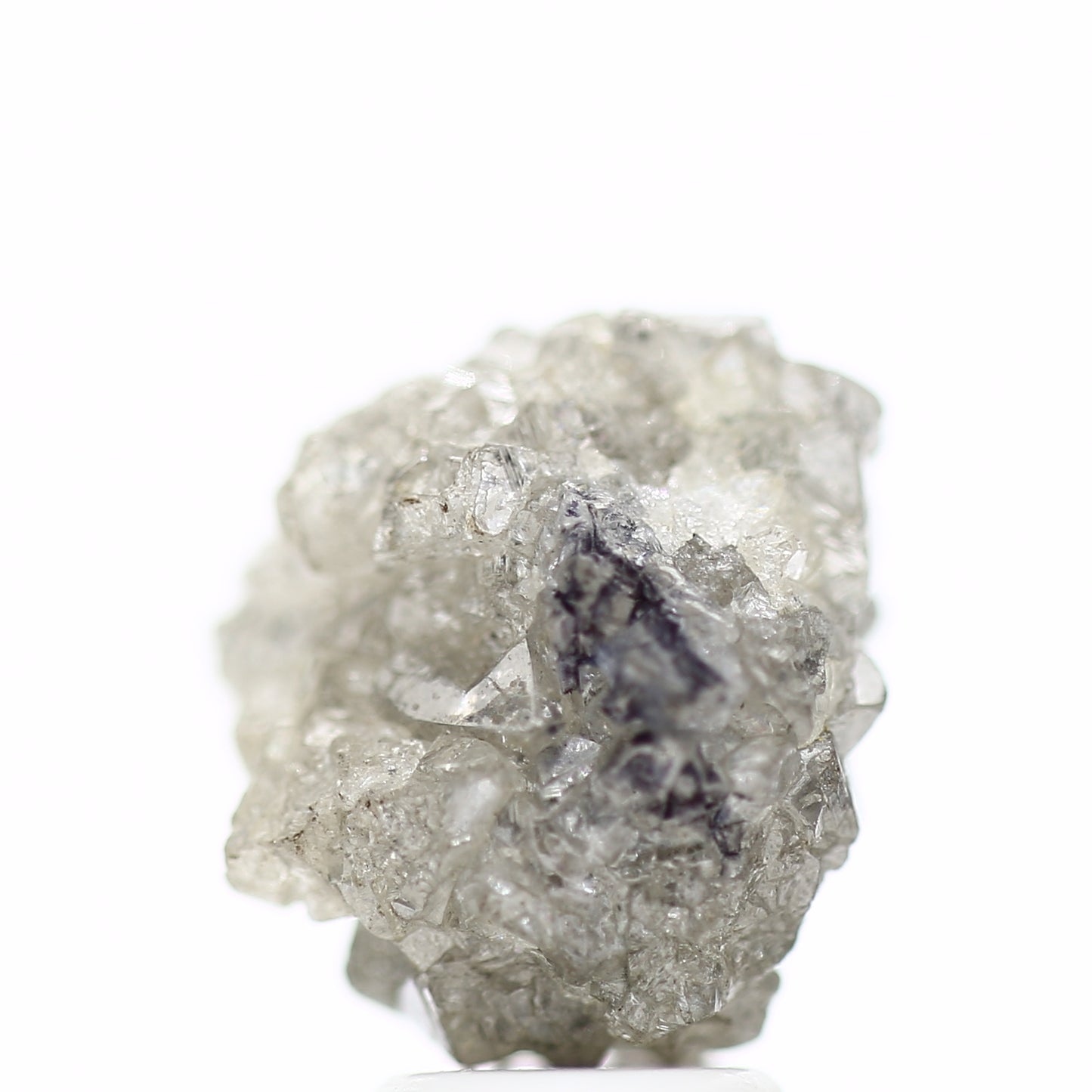 7 Carat White Gray Crystal Octahedron Rough Natural Diamond 11.50 MM - Blackdiamond