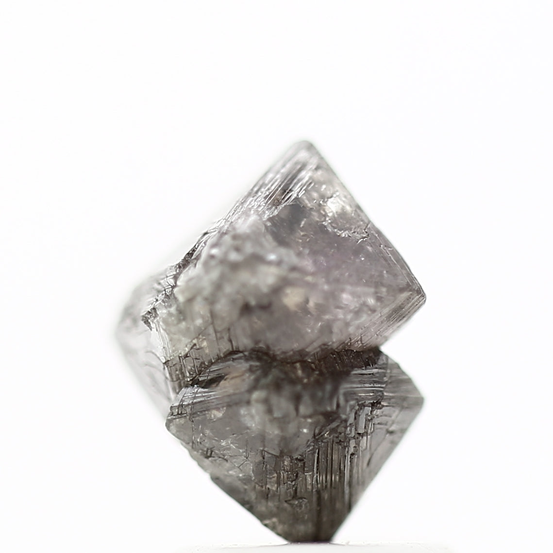 2 Carat Natural Fancy Purple Brown Raw Uncut Octahedron Rough Diamond - Blackdiamond