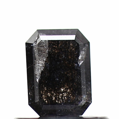 0.38 Carat 5.15 MM Natural Loose Black Emerald Salt and Pepper Diamond - Blackdiamond