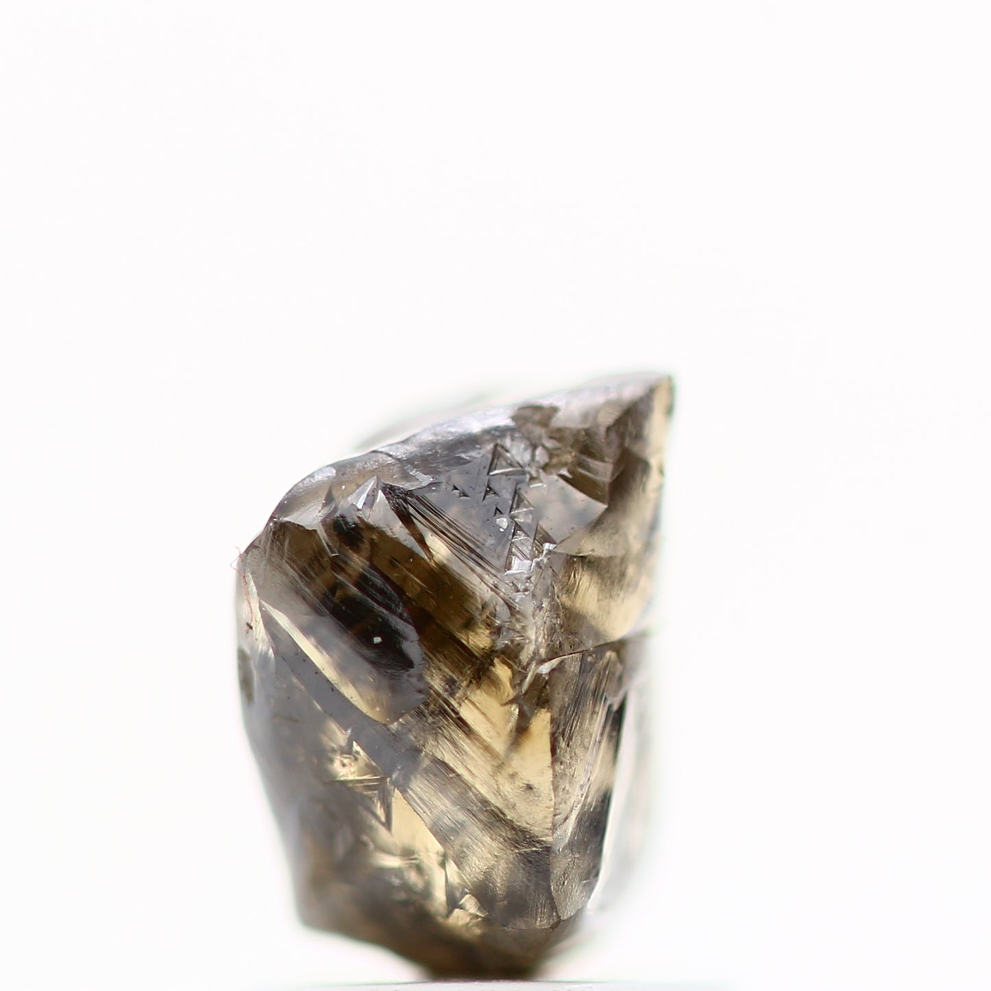 1.86 Carat Raw Uncut Diamond Champagne Brown Rough Diamond 7.40 MM - Blackdiamond