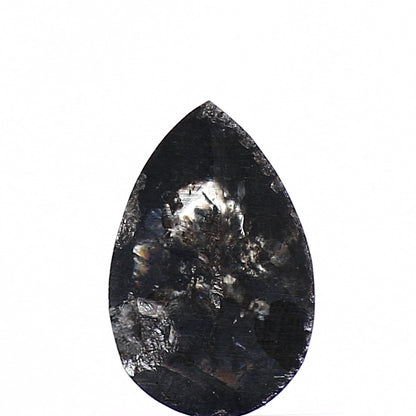 0.36 Carat Natural Pear Rose Cut Black Loose Diamond SDM479