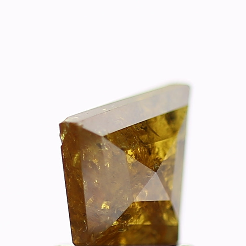 1.01 Carat Natural Yellow Brown Kite Salt and Pepper Diamond 8.2 MM