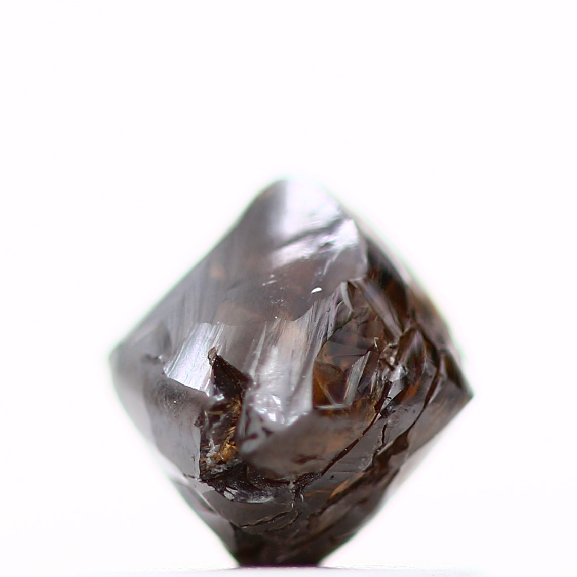 0.83 Carat Natural Cognac Brown Crystal Raw Rough Diamond 5.25 MM - Blackdiamond