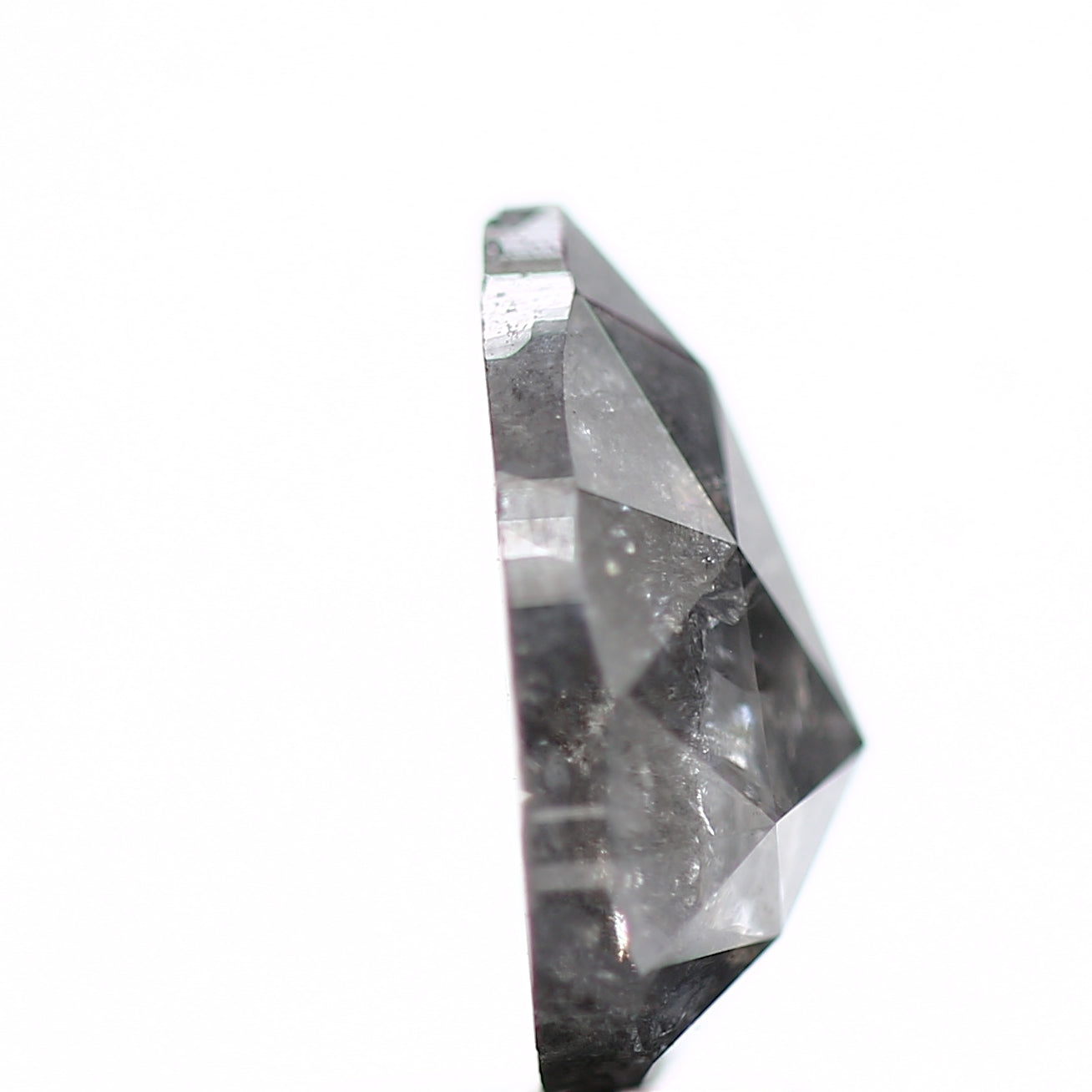 2.28 Carat Dark Salt and Pepper Diamond Pear 10.10 MM