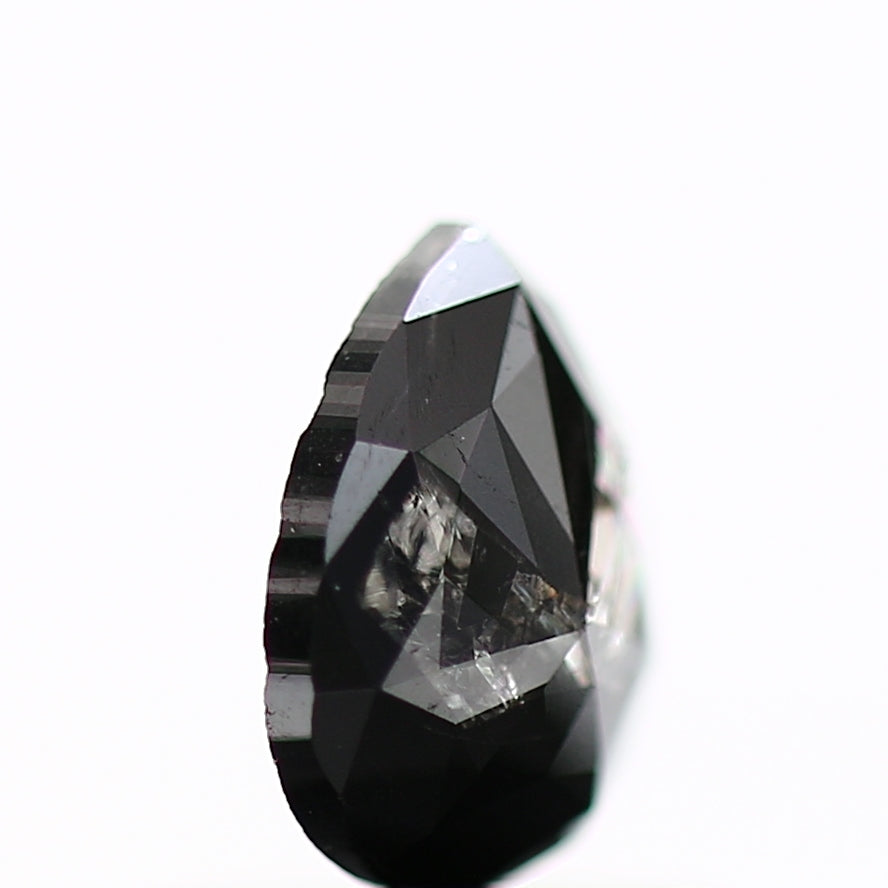 0.51 Carat Natural Pear Rustic Black Rose Cut Diamond SDM385