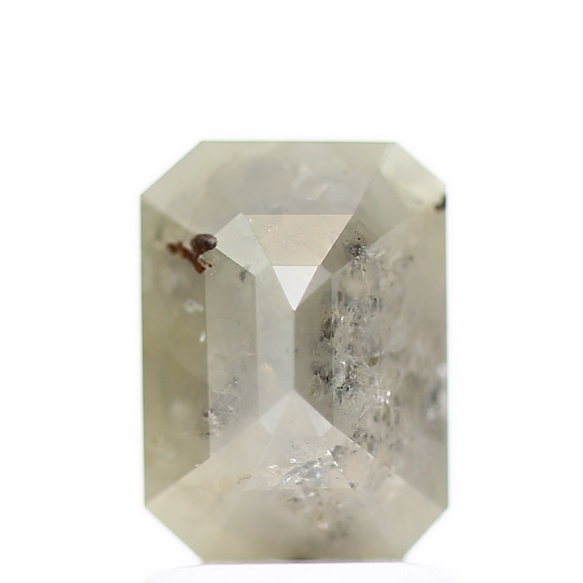 1.83 Carat Natural Emerald Rustic Gray Loose Diamond 7.94 MM - Blackdiamond