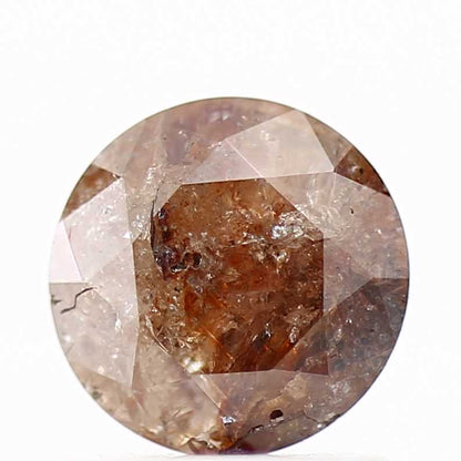 0.88 Carat Fancy Orange Diamond Round Natural Loose Diamond 6.15 MM - Blackdiamond