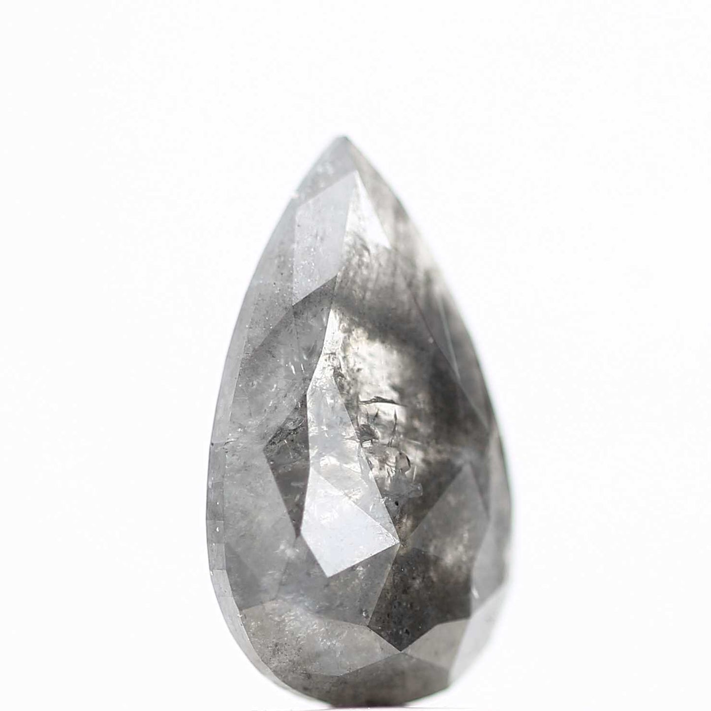 1.75 Carat Fancy Gray Diamond Pear Rose Cut Natural Diamond For Ring