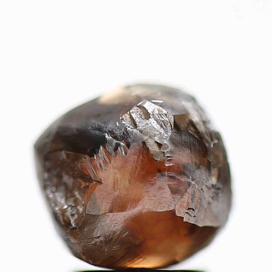 3.94 Carat Natural Fancy Cognac Brown Rough Diamond 7.74 MM