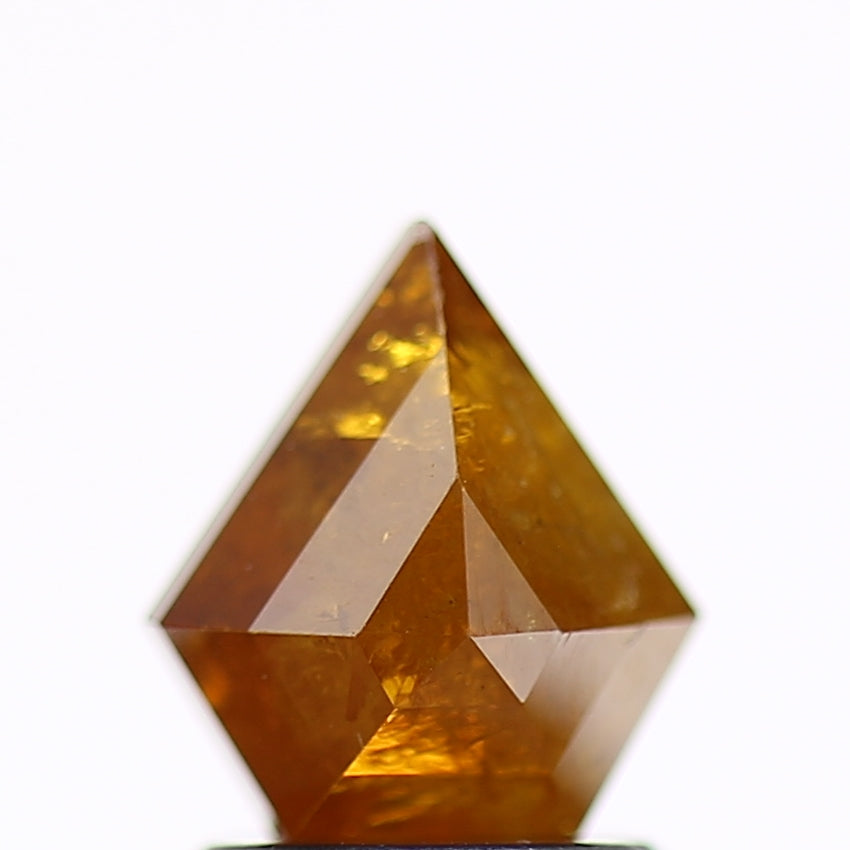 1.27 Carat Natural Orange Brown Kite Salt and Pepper Diamond 7.6 MM