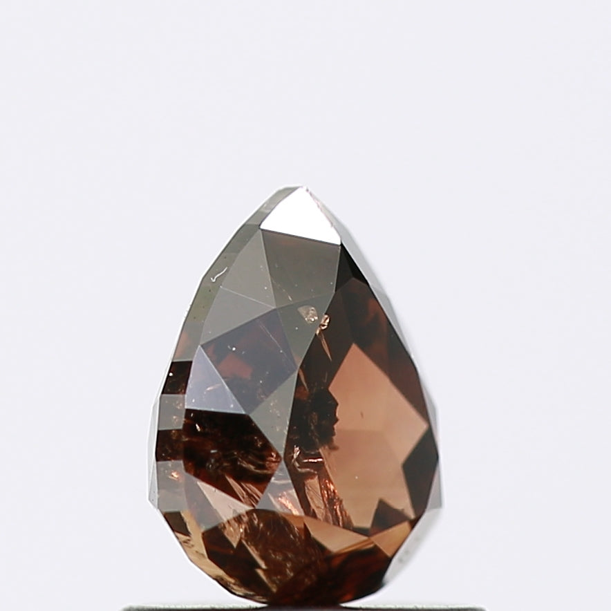 0.95 Carat Pear Shape Fancy Cognac Rose Cut Natural Diamond SDM1190