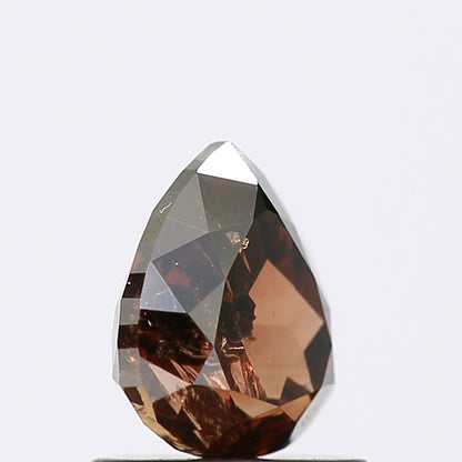 0.95 Carat Pear Shape Fancy Cognac Rose Cut Natural Diamond SDM1190