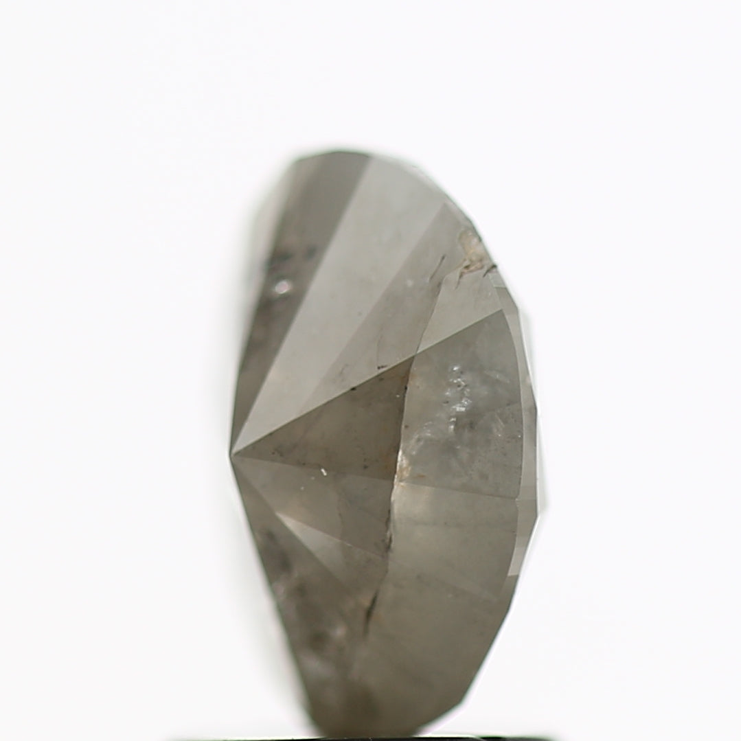 1.51 Carat Fancy Gray Oval Rustic Natural Diamond 8.35 MM