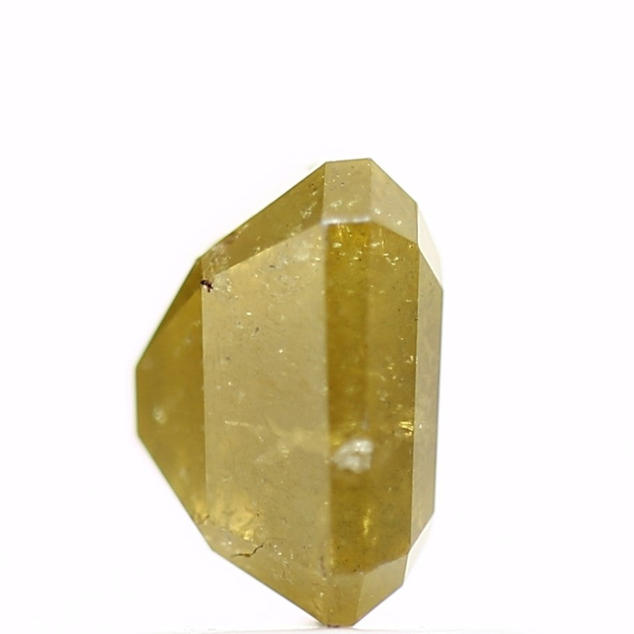 1.43 Carat 6.5 MM Rustic Fancy Yellow Emerald Natural Loose Diamond - Blackdiamond