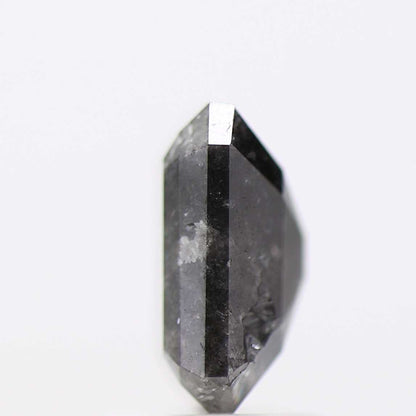 1.88 Carat 7.90 MM Fancy Black Emerald Cut Salt Pepper Diamond - Blackdiamond