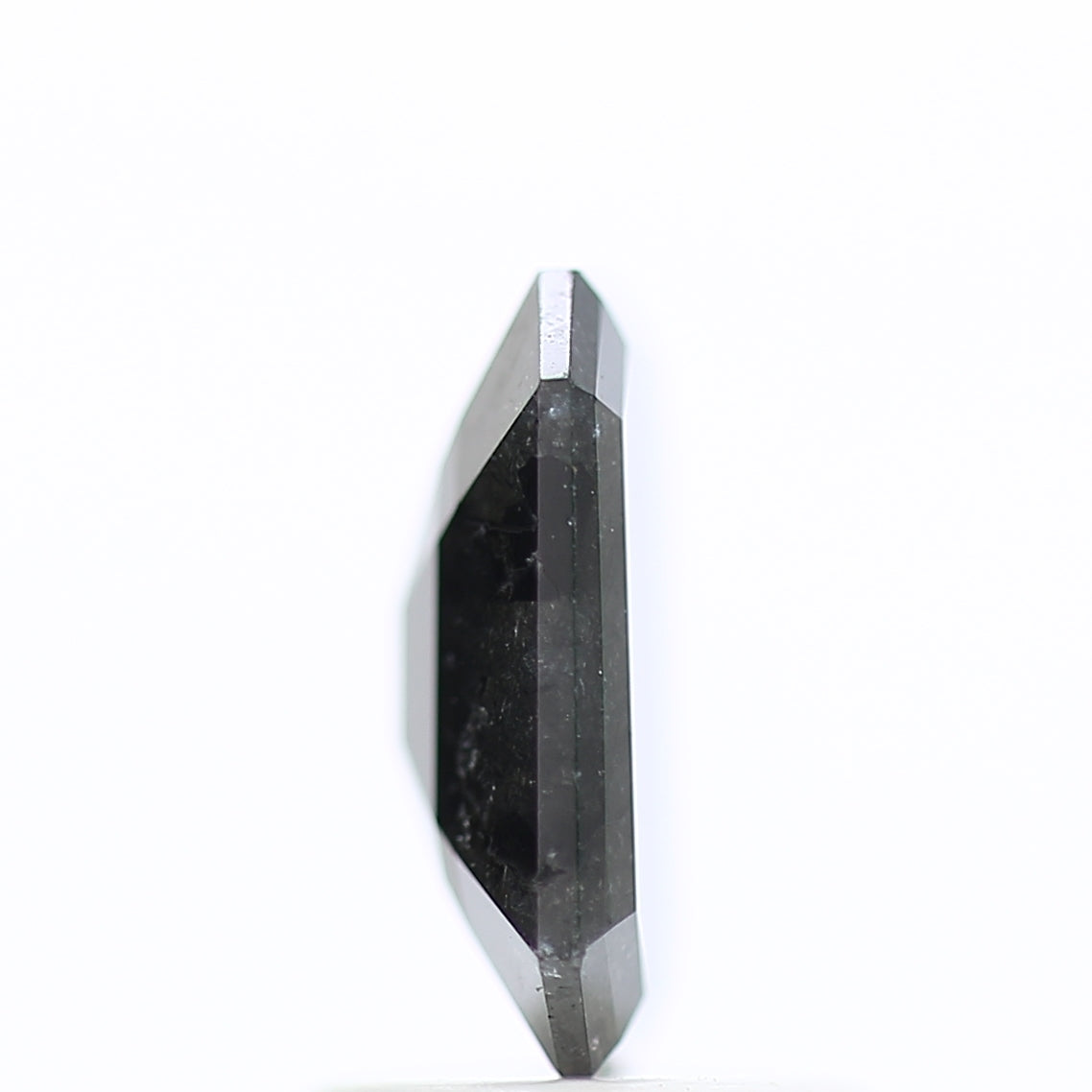 1.18 Carat Natural Emerald Loose Black Salt And Pepper Diamond 7.97 MM