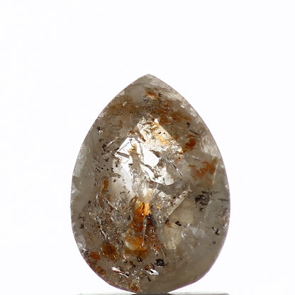 0.83 Carat Natural Pear Rose Cut Rustic Brown Loose Diamond SDM240