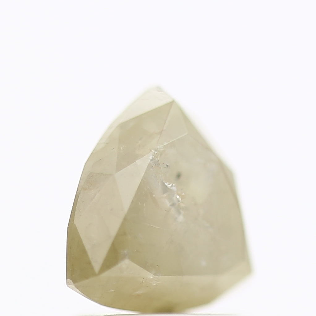 1.54 Carat Natural Trillion Cut Gray Salt And Pepper Diamond 6.99 MM