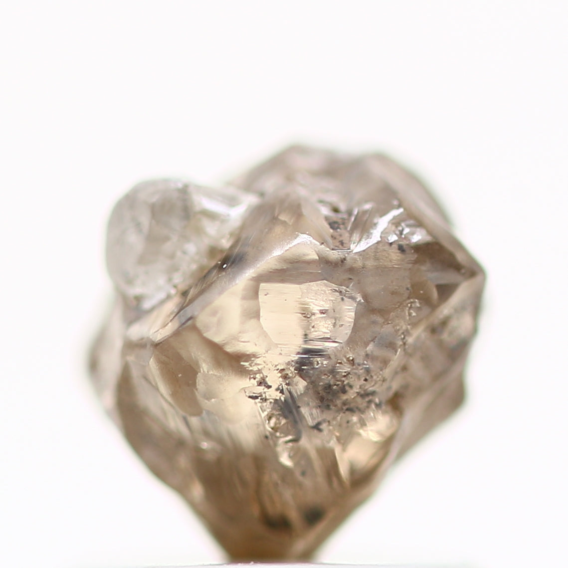 1.22 Carat Fancy Champagne Brown Crystal Raw Rough Diamond 5.30 MM - Blackdiamond