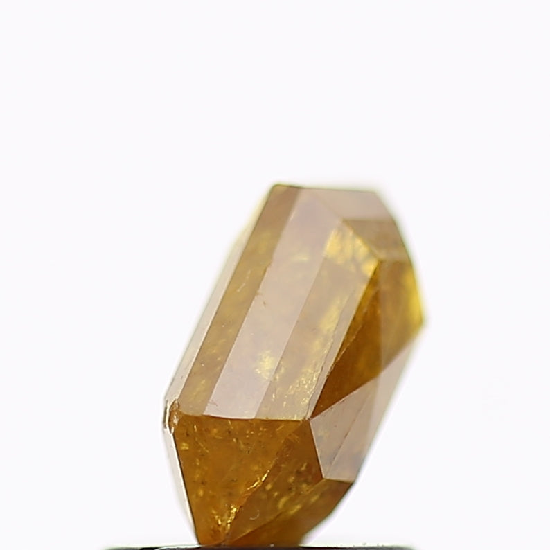 1 Carat Elongated Hexagon Salt and Pepper Diamond Yellow 7.5 MM