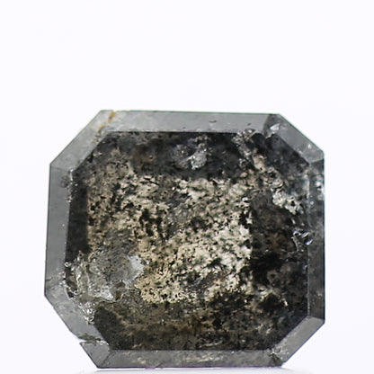 0.93 Carat 6.58 MM Natural Gray Emerald Salt and Pepper Loose Diamond - Blackdiamond