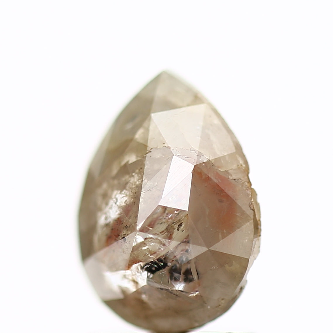 1.09 Carat Natural Diamond Pear Gray Rustic Diamond SDM266